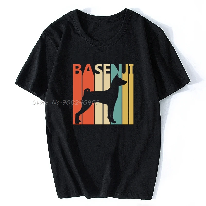 Camiseta Vintage de los años 70 para hombre, camiseta de regalo para dueño de perro Basenji, camiseta para mujer, camisetas de algodón para hombre, ropa de calle Harajuku de Hip Hop