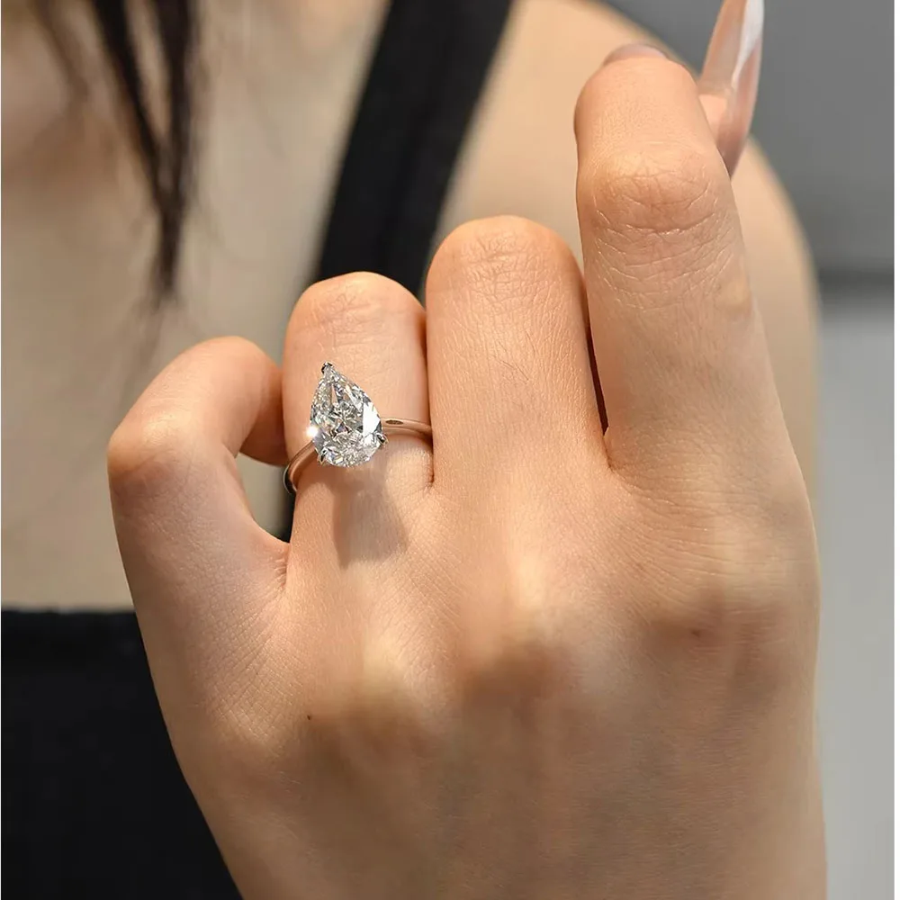 High-end Custom Jewelry IGI certificate real gold DE-VS-VVS Wedding ring engagement RING