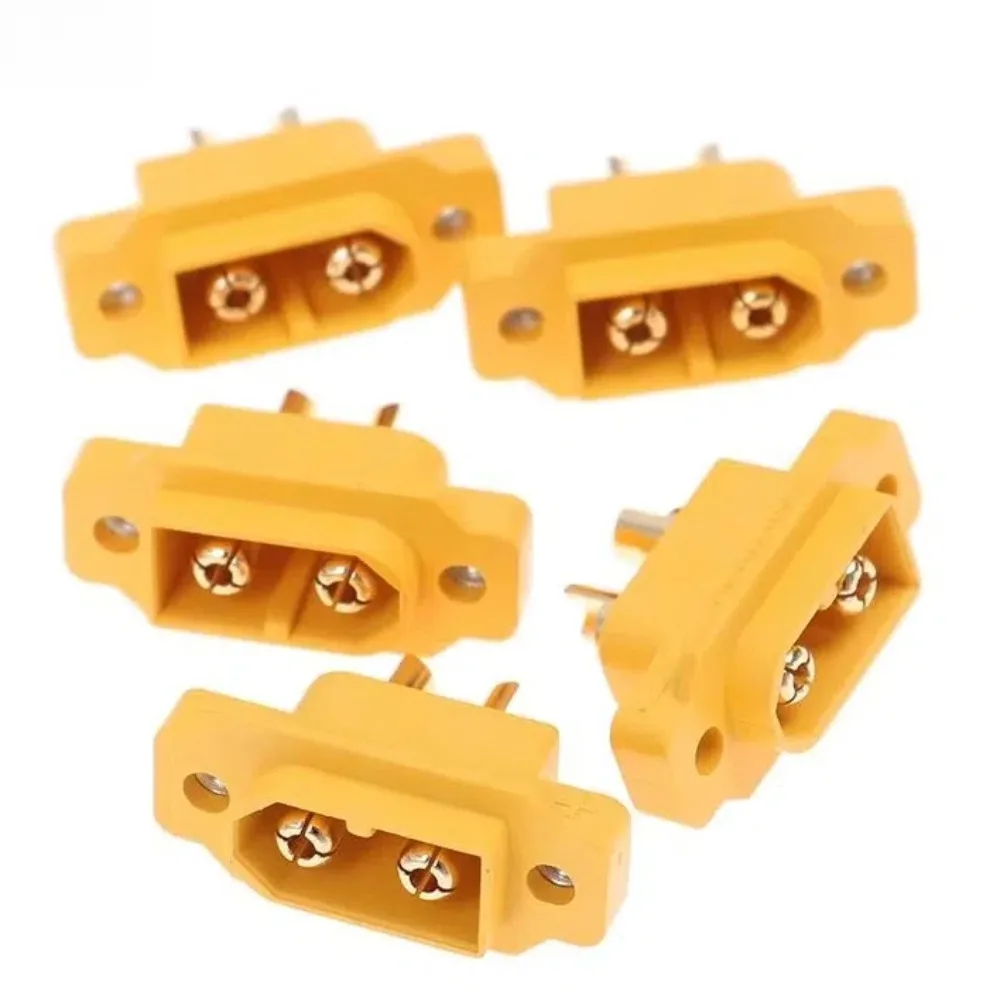

New AMASS XT60E Connector Yellow Black Mountable XT60E Female Plug Plastic FPV Racing Fixed Board XT60E-F Cover RC Accessories