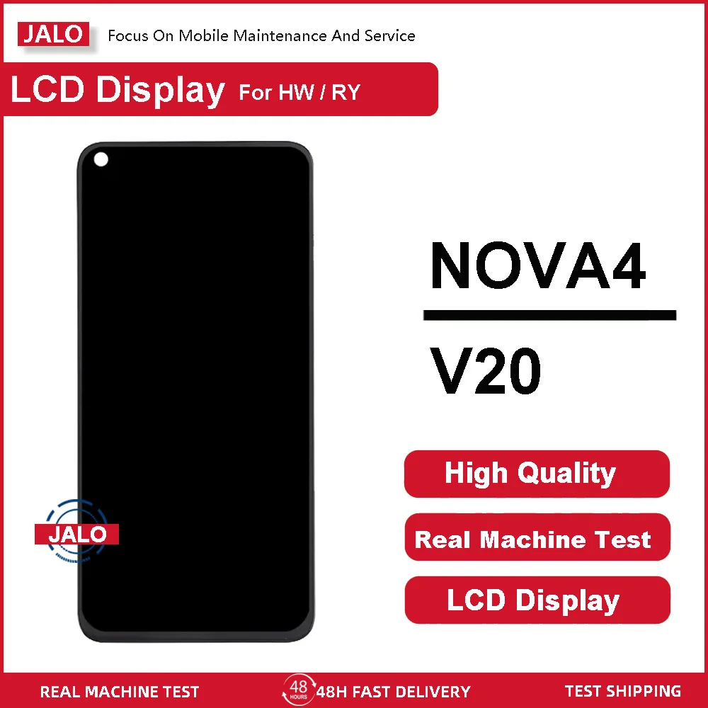 JALO Mobile Phone LCD Screens For Huawei NOVA4 VCE-AL00/TL00 Honor V20 Premium LCD Display Touch Screen LCD Panel Replacement