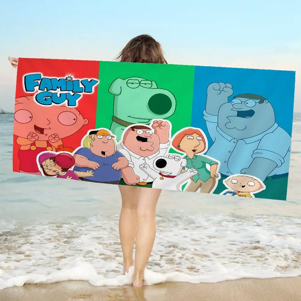 Adult Animation F-Family G-Guy Microfiber Printed Beach Towel Mountain Climbing Yoga Beach Swimming Running Absorbent Soft Towel