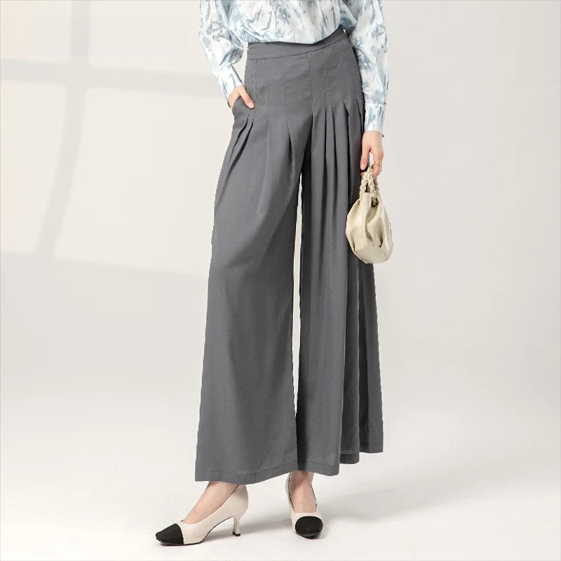 

Новые женские брюки Dailanzhi: прямые, широкие, с высокой талией, длинные, струящиеся, повседневные, для офиса