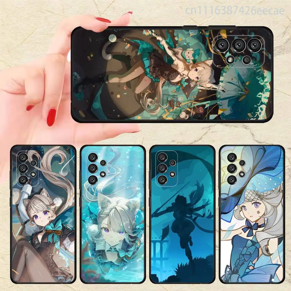 Genshin Impact Lynette Phone Case For Samsung Galaxy A13,21s,22,31,32,52,53,71,80,A91 Soft Black Cover