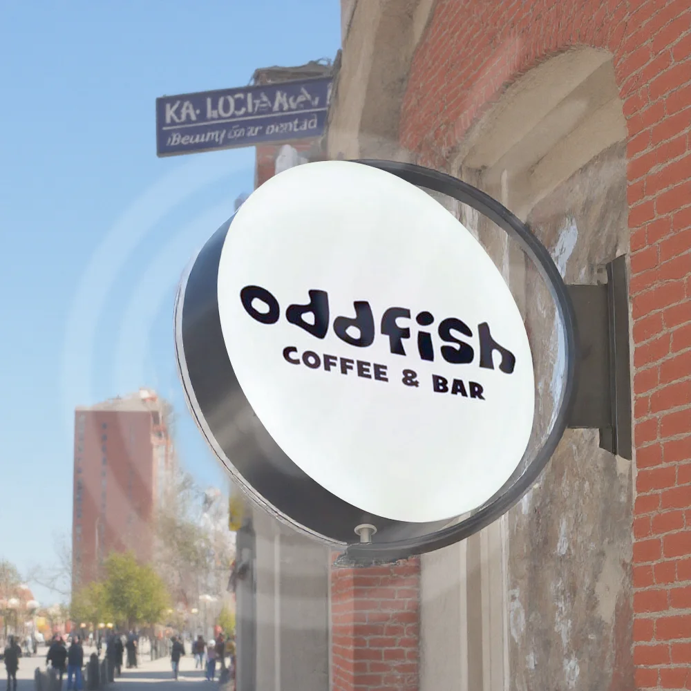 Segnaletica personalizzata con scatola luminosa rotante a 360 gradi Lettere a led in acrilico Luce esterna Logo Targhe da parete Design personale Lightbox Home Luminoso