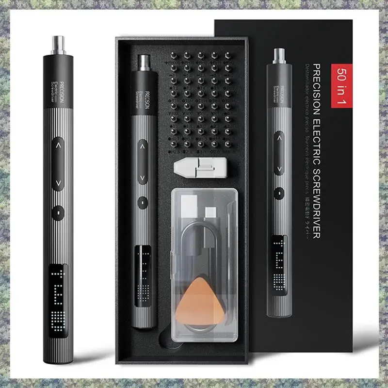 

Набор прецизионных электрических отверток WON 50 в 1 с 3-скоростными регулируемыми магнитными крестообразными битами Torx