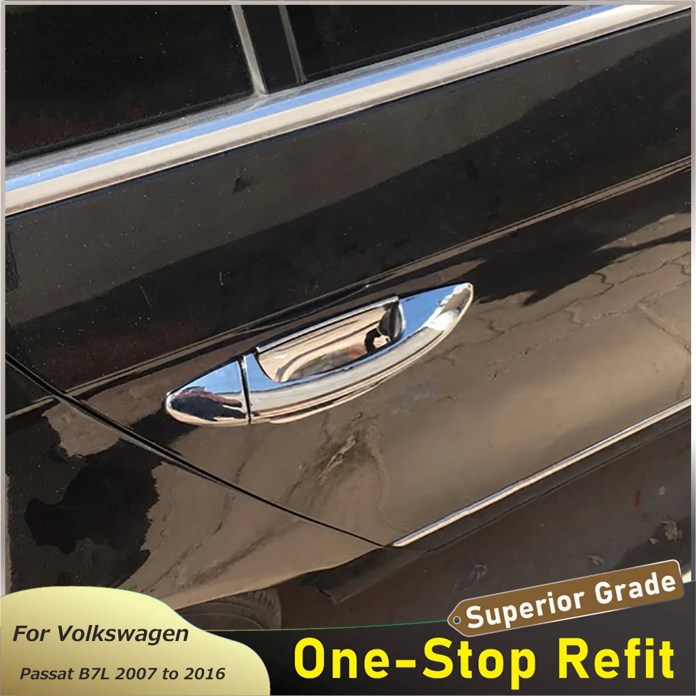 

2007 to 2016 For Volkswagen Passat B7 B7L ABS Chrome Car Side Door Handle Trim Cover Strips Auto Accessories