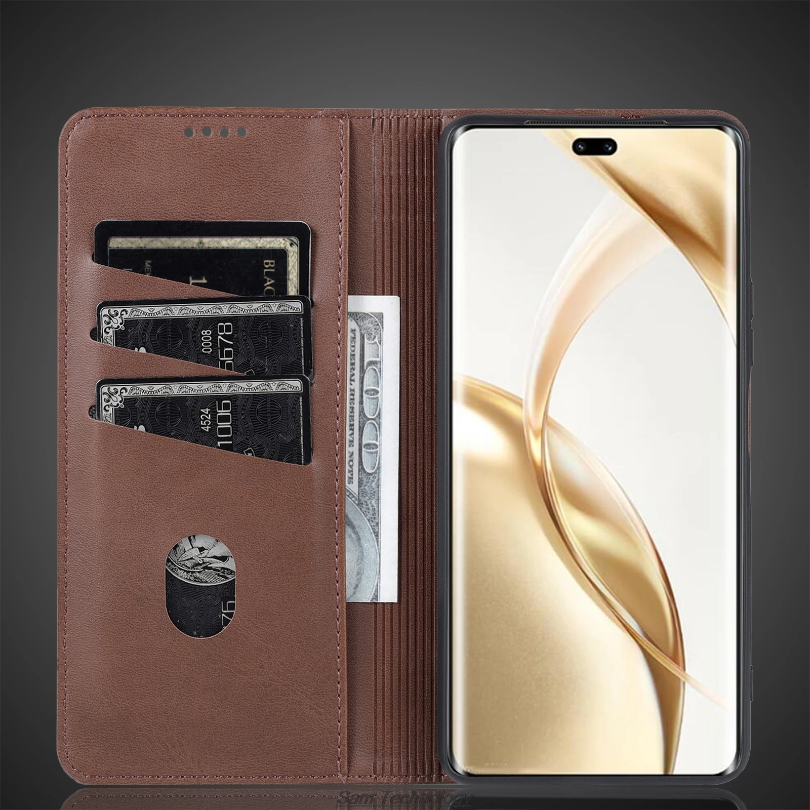 Deluxe Magnetic Adsorption Leather Fitted Case for Huawei Honor 200 Pro 200Pro Flip Cover Protective Case Capa Fundas Coque