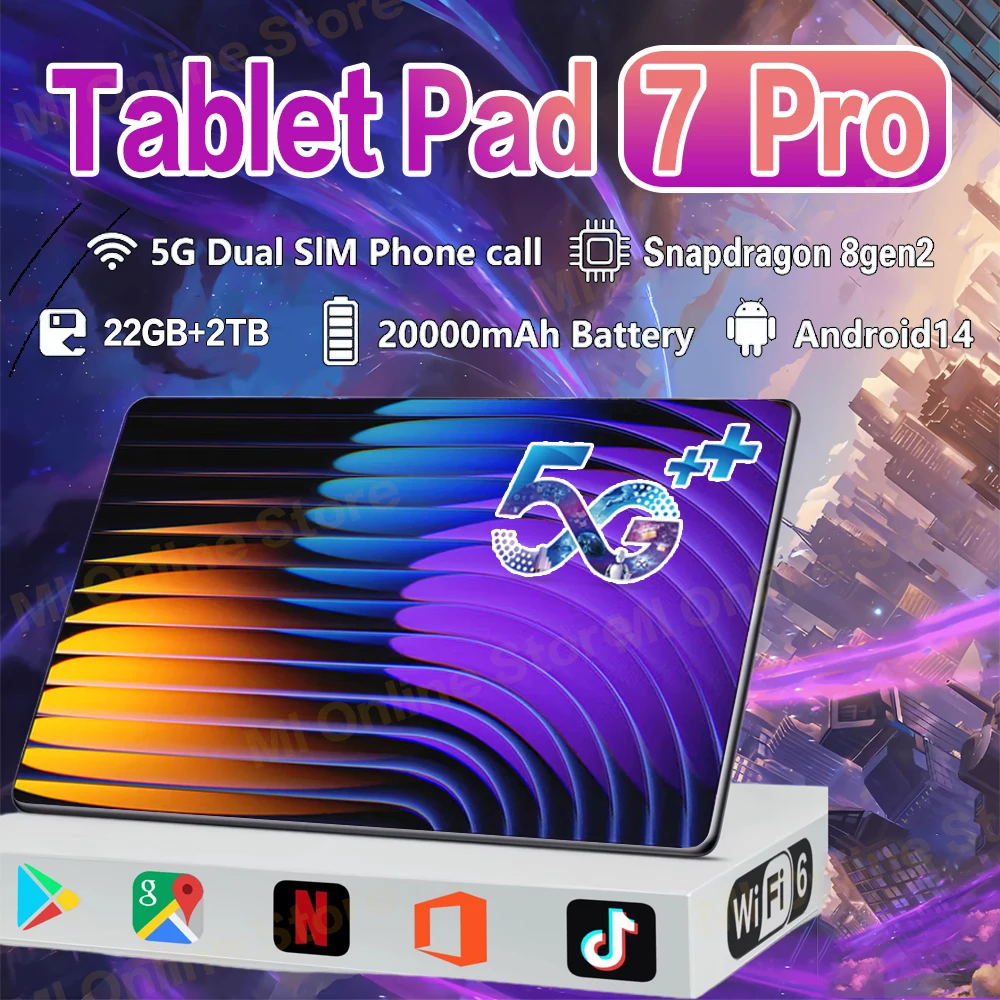 2025 New Global Version Pad 7 PRO Tablet Android 14 22GB 2TB 11\