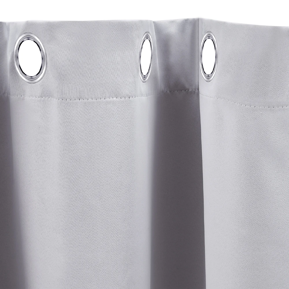 【Lifeideas】Solid Colour Grommet Top Polyester 100% Blackout Curtains Pair Home Decoration Windows Doors