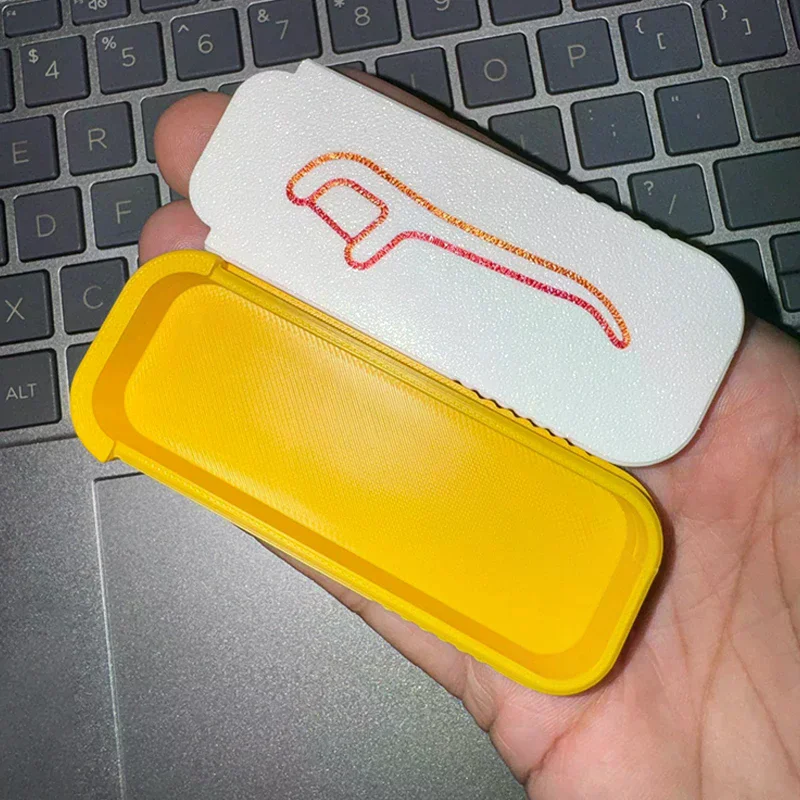 Portable Dental Floss Box Mini Toothpick And Floss Organizer Mini Sliding Storage Box For Small Items For Home Office Travel