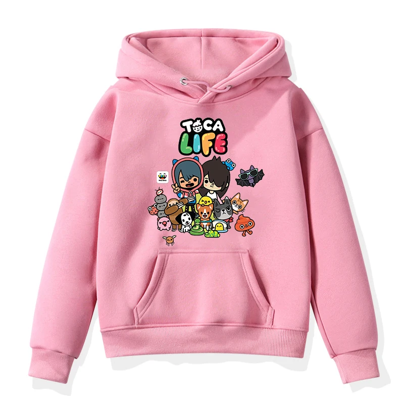 

Toca Life World Print Kids Hoodies Kawaii Clothes Toddler Girls Cartoon Pullover Children Casual Sweatshirts Tops Boys Outerwear