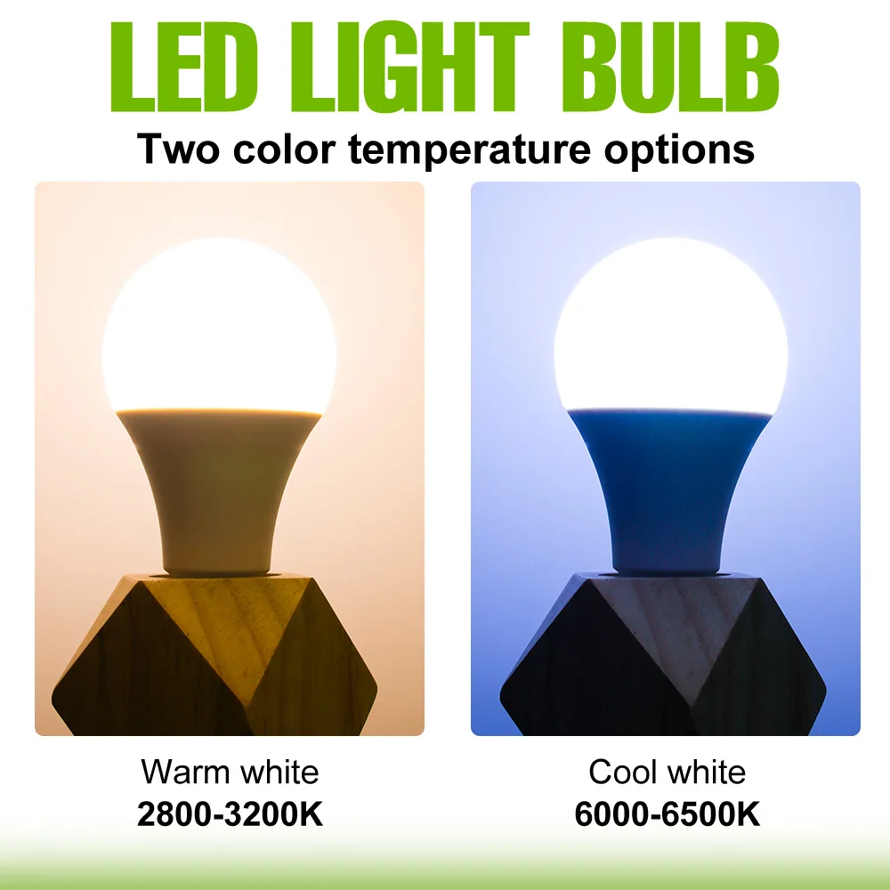 2 Pack LED Bulb E27/E26 Ceiling Lamp E14 Chandelier Bulbs 220V Home Living Room Bedroom Indoor Lighting 3W 6W 9W 12W 15W 18W 20W