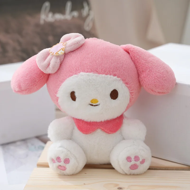10 sztuk/partia 15CM Kawali Kuromi My Melody Cinnamoroll Zawieszka do torby Pluszowe zabawki Breloczek Pluszowy Wypchana Lalka Zawieszka na Prezent