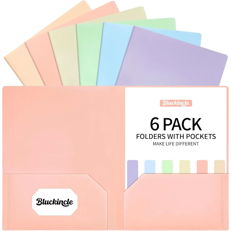

Folders with Pots 2 Pot Plastic Folder with Pots for School Colored File Folder for Documents Letter Size with Business Card Sl