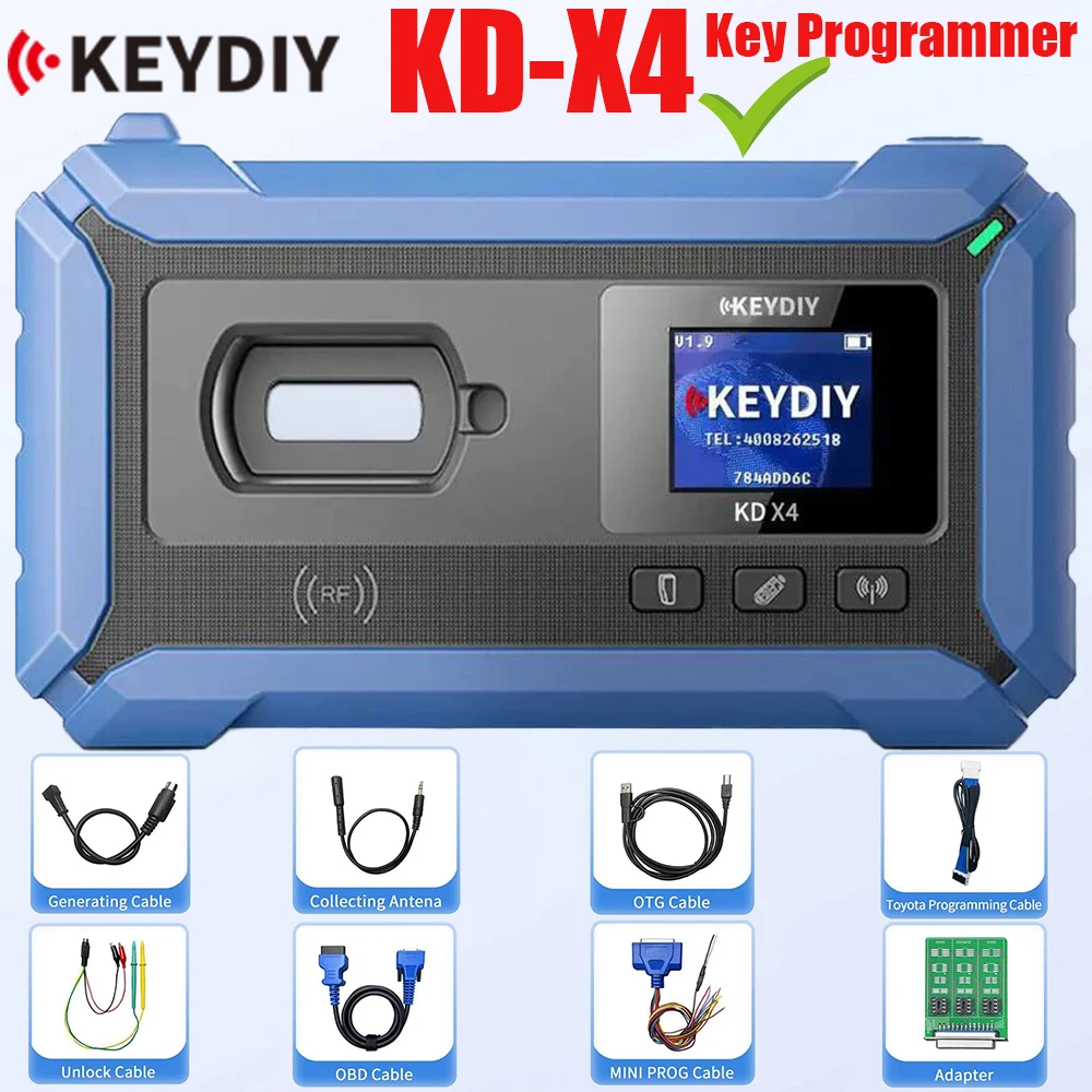 KEYDIY KD-X4 أداة مطابقة البرمجة عن بعد مولد نسخة رقاقة لتويوتا فورد هوندا ياماها جميع المفاتيح المفقودة ID47 دبوس رمز قراءة