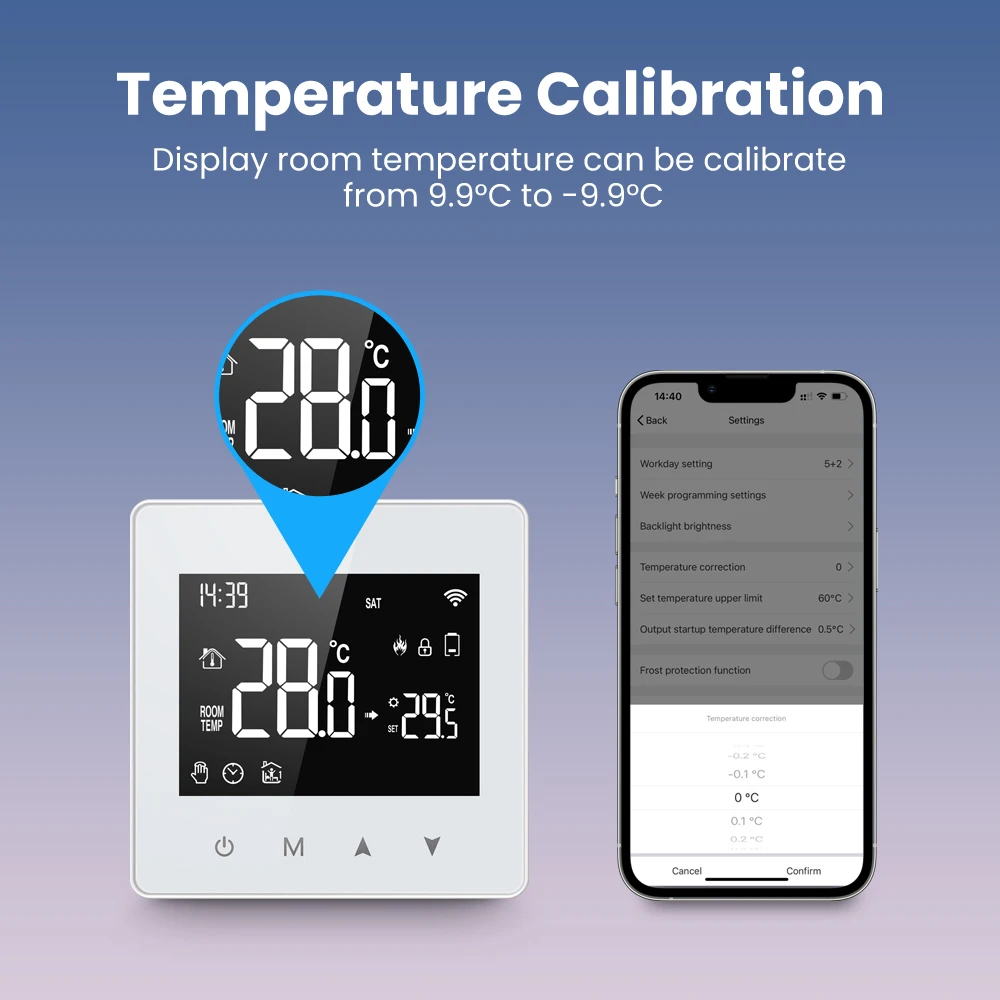 AVATTO Tuya WiFi/Zigbee termostat inteligentny dom zasilany baterią regulator temperatury do kocioł gazowy pracy z Alexa Google Home