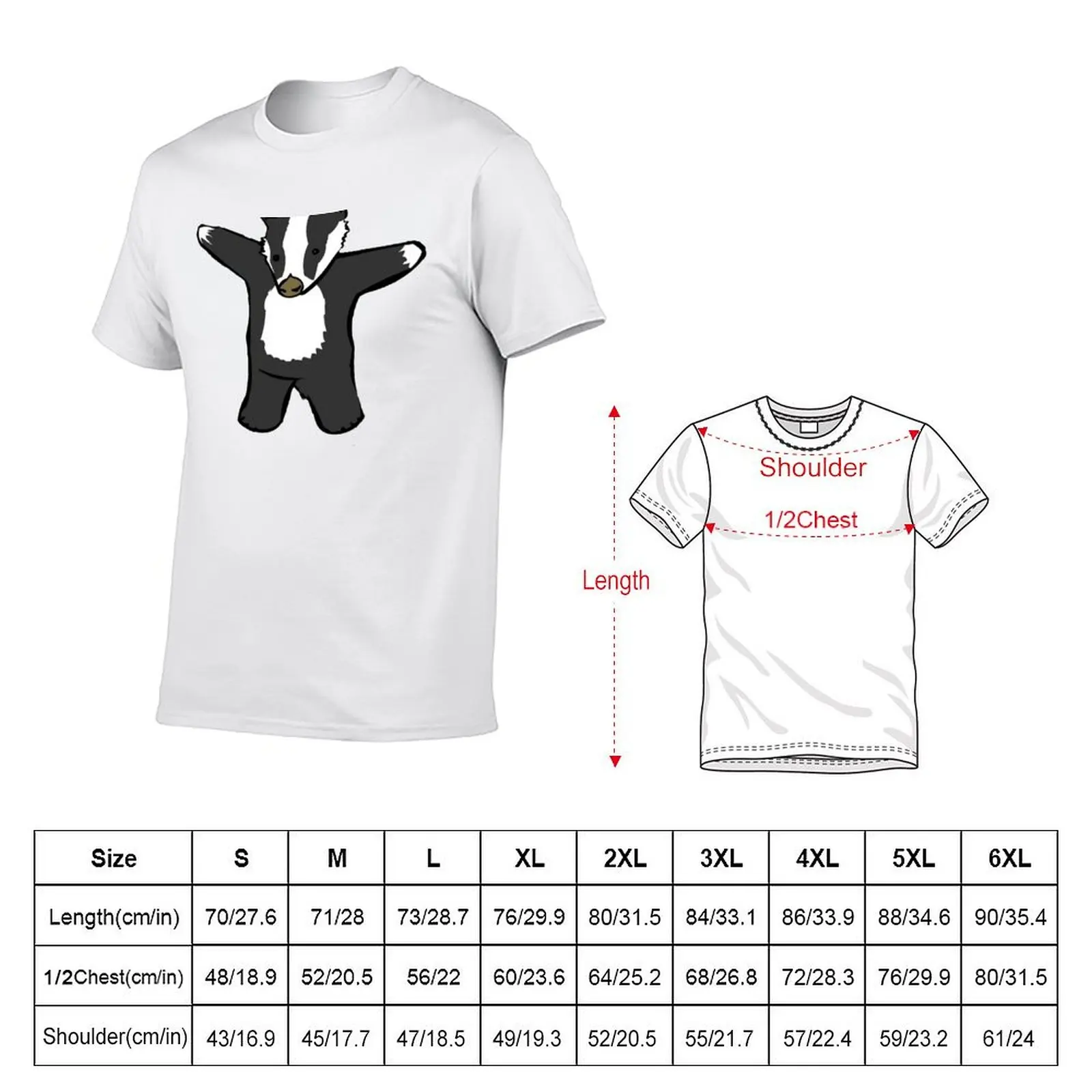 Badger T-Shirt Casual Lightweight Short Sleeve Top