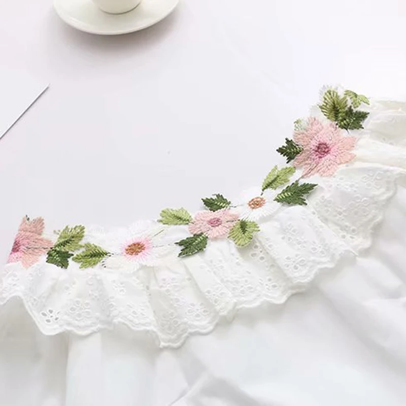 

New 2026 Summer Women Cotton 3/4 Sleeve Shirt, Slash Neck Floral Embroidery, Mori Girl Sweet Preppy Style Loose Blouse T65727CC