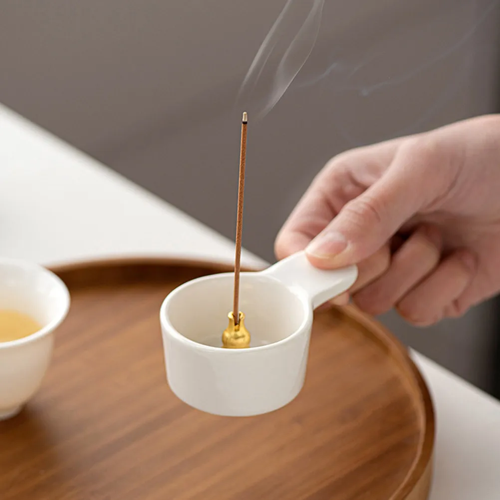 Small Ceramic Incense Burner Exquisite Incense Stick Holder Home Decoration Essential Zen Aromatherapy Tool Ceramic Decor
