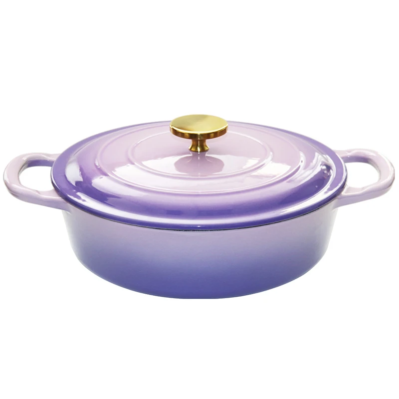 

GB1246 Iron Workshop Cast Iron Enamel Soup Pot Small Household Japanese Casserole Non-Stick Enamel Pot for Induction Cooker