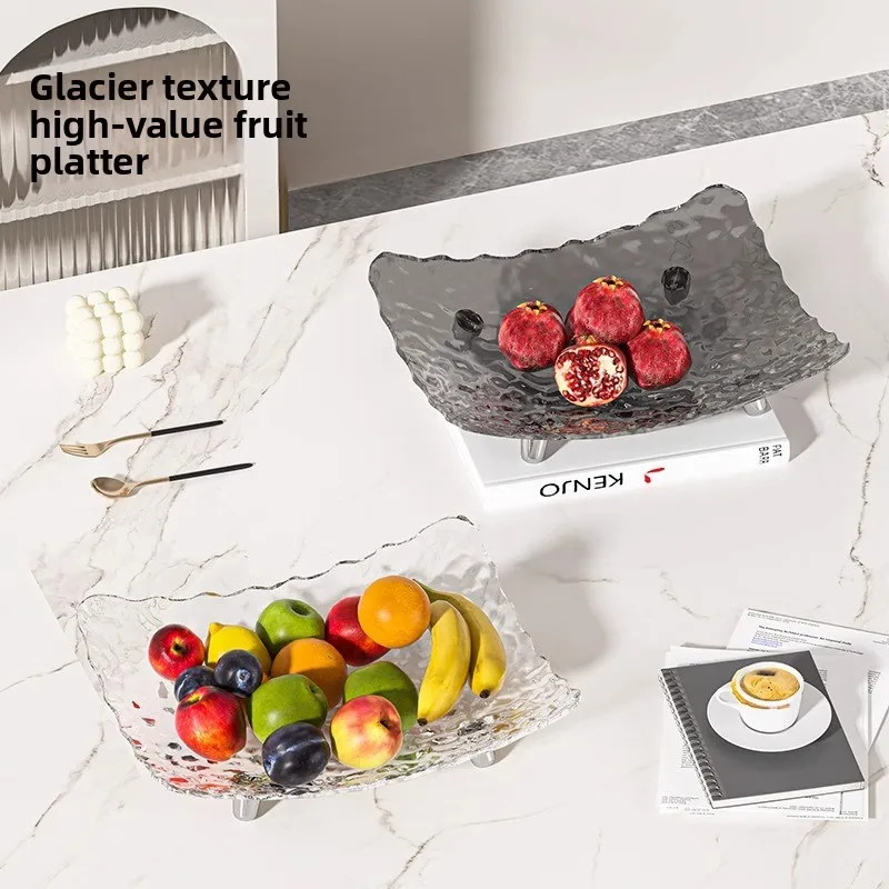 

Фруктовница для журнального столика в гостиной, для декора нового дома, тарелка для закусок, экологичный ПЭТ-материал