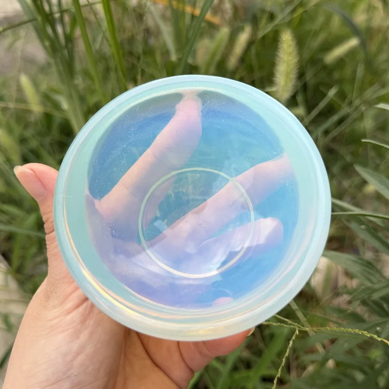 85-95mm Natural Opalite crystal Bowl Carving (No Food Contact) Home Decor Crystal Bowl Gift Friends Family Crystal Collections