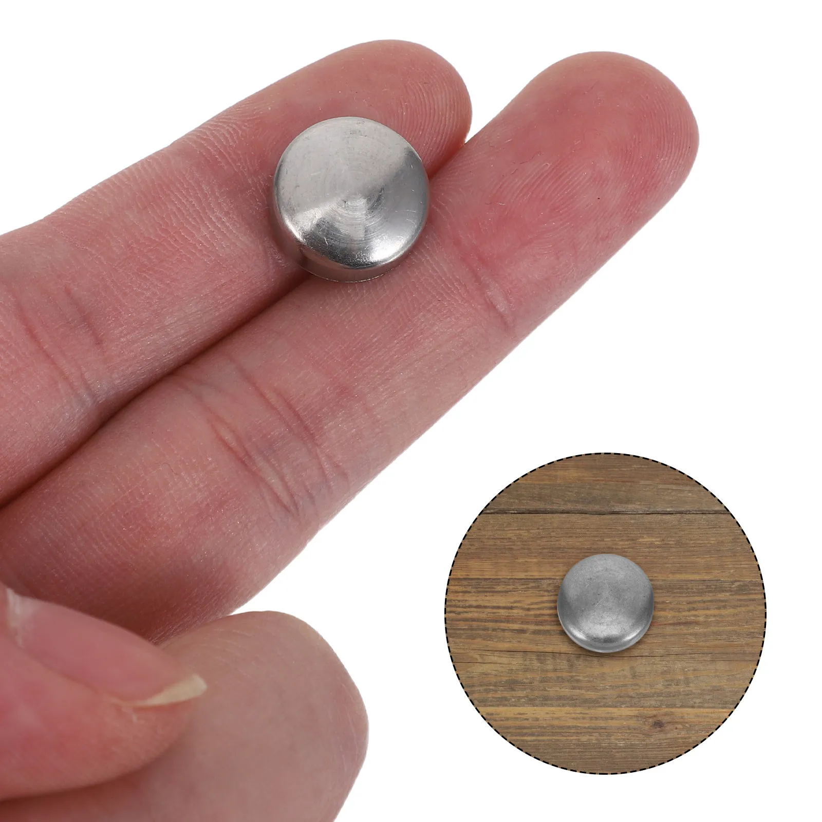 24Sets Brushed Stainless Steel Screw Caps Decorative Self-Tapping Screws Mirror Wall Cabinet Furniture Fixing Covers Metal