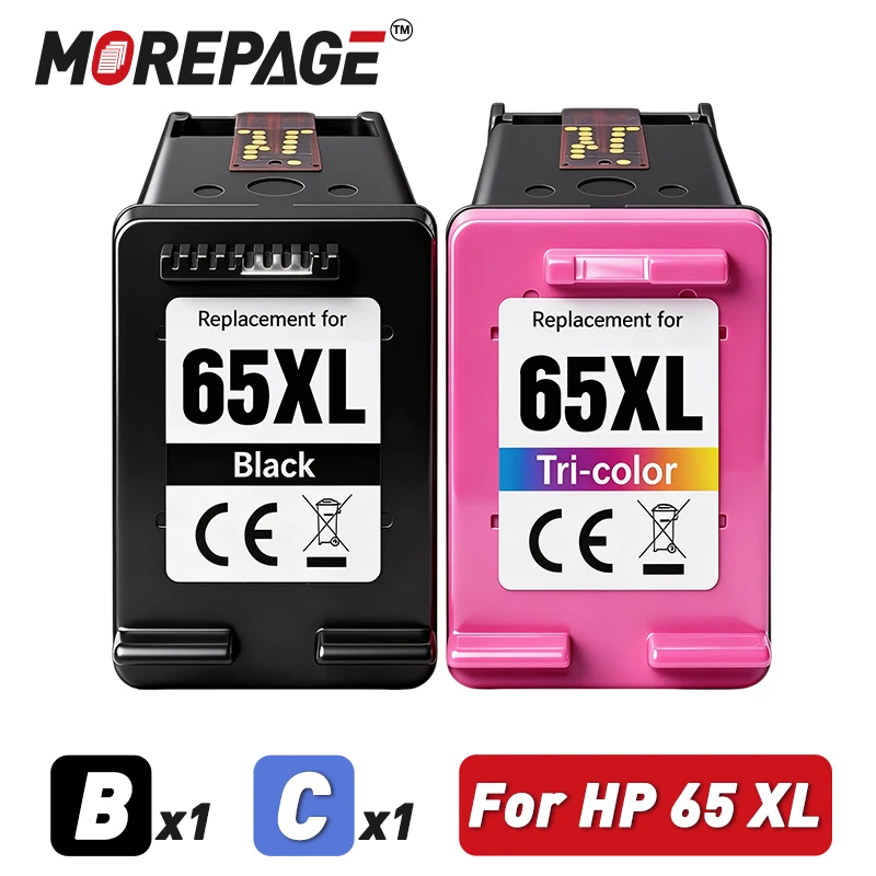 65XL Ink Cartridge Replacement Compatible For HP 3700 3752 3755 3772 2652 2600 Envy 5055 5000 5052 5070 Printer