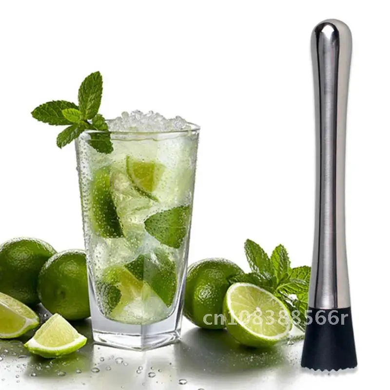 

1Pcs Crushed Ice Hammer Popsicle Sticks Cocktail Swizzle Stick Stainless Steel Multifunction Fruit Muddle Pestle Wine Supplies