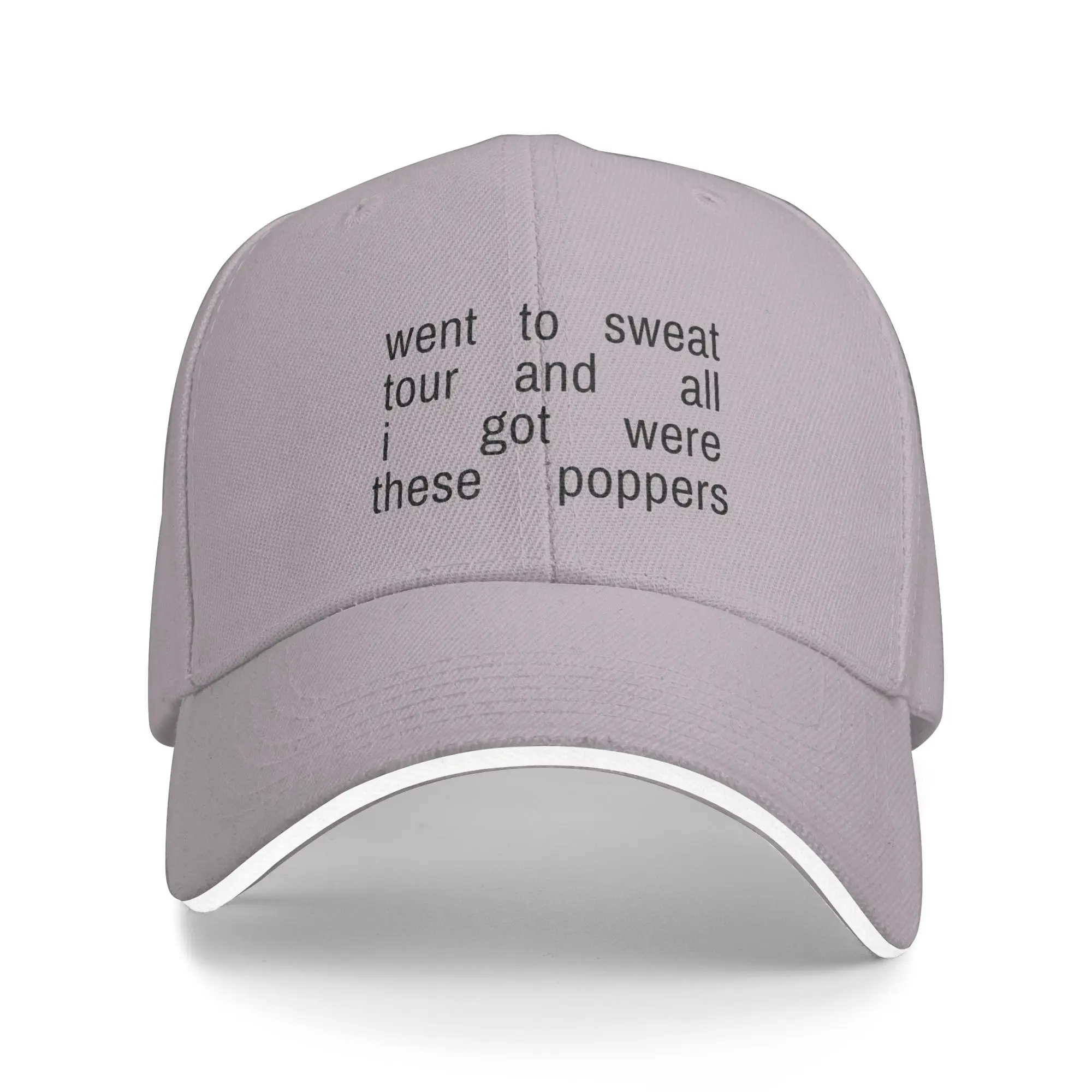 Fashion went to sweat tour   all i got were these poppers  Curved Brim Baseball CapMakes The Face Look Smaller Snapback Cap