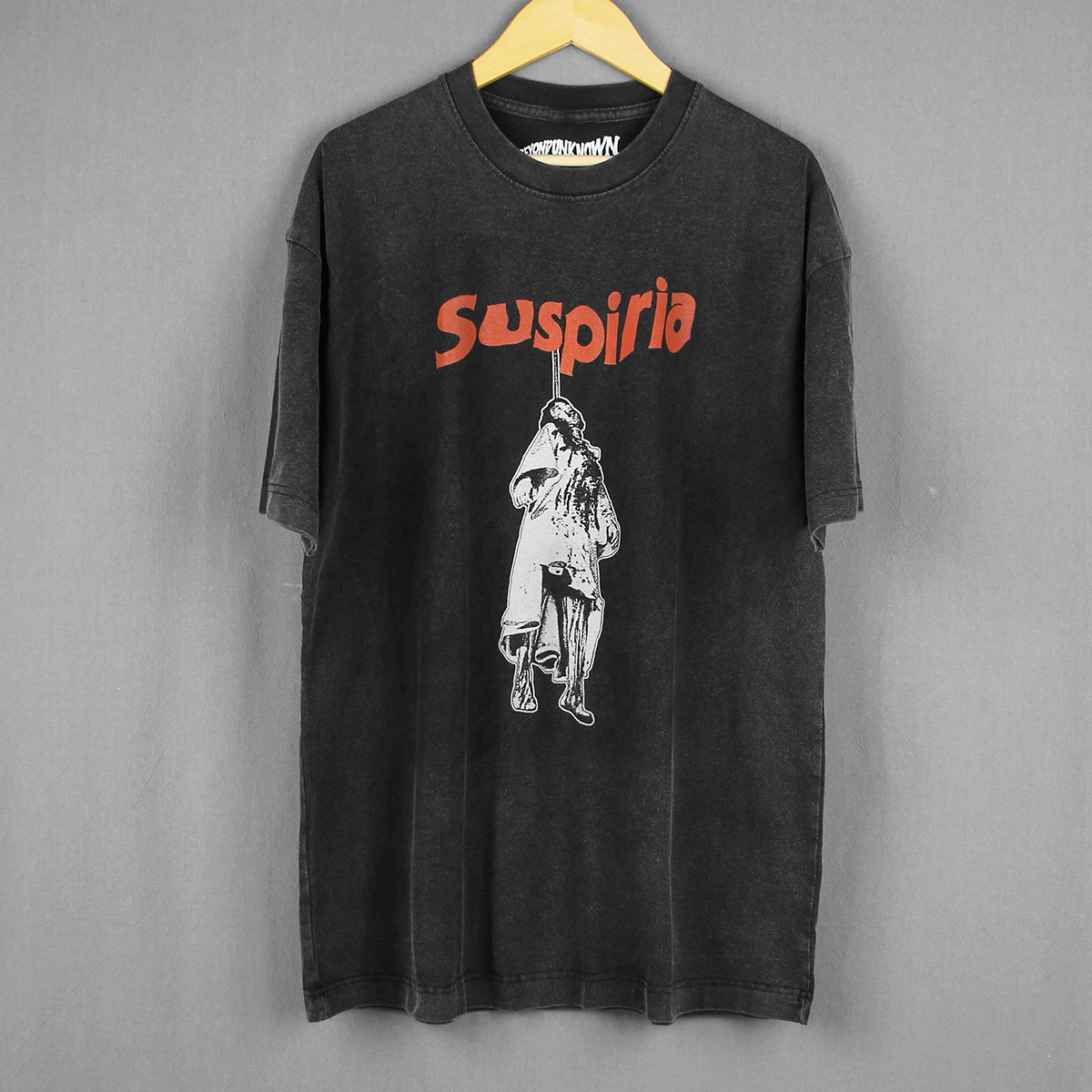 Suspiria Dario Argento T-Shirt Dawn of the Dead Horror Movie Cult Black Long Sleeves Washed Cotton Tee Summer Shirt