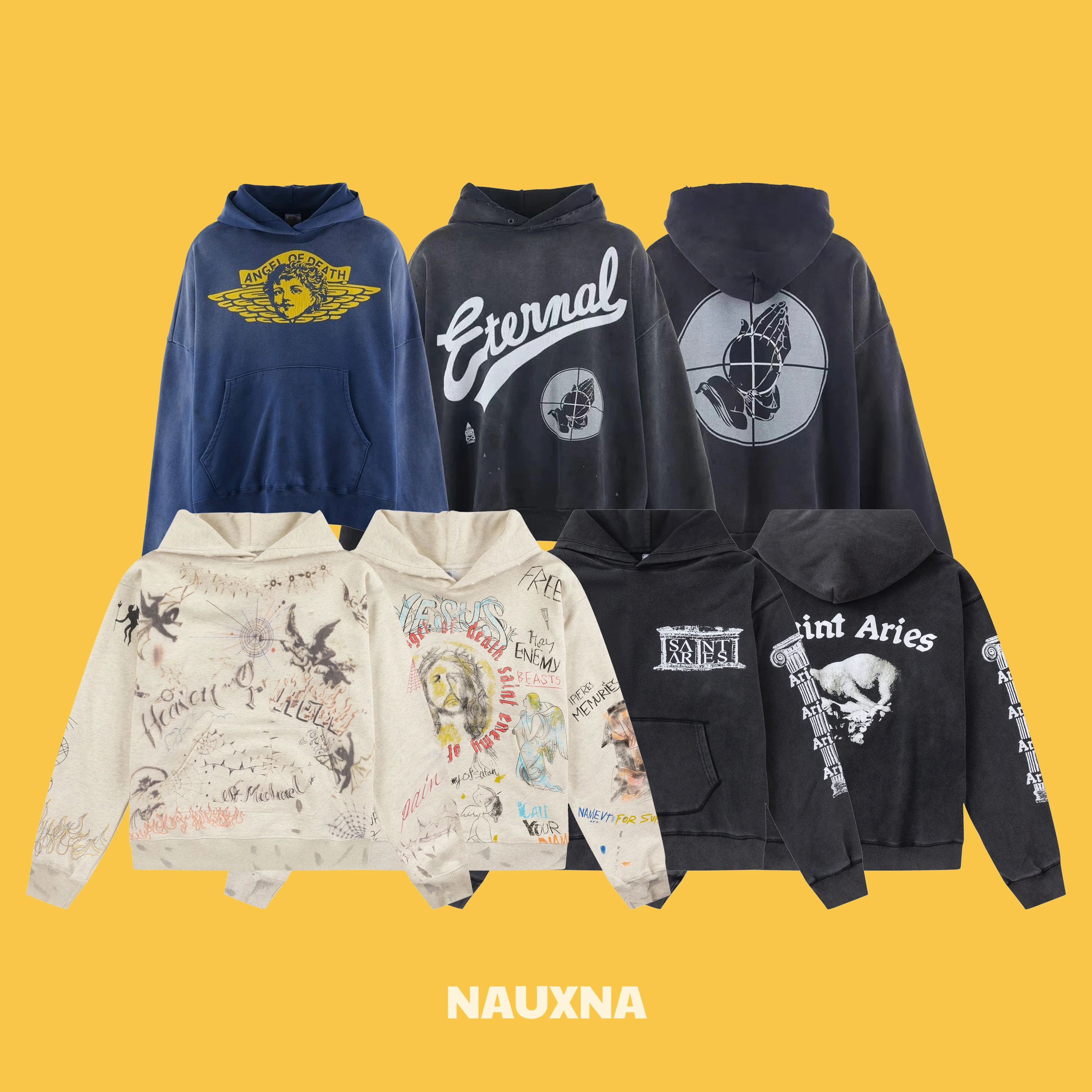 

Waed Cotton Hoodie Men's Streetwear Casual Letter Print Sweatirt Loose Fit Summer Youth Faion Comfortable Long Sve