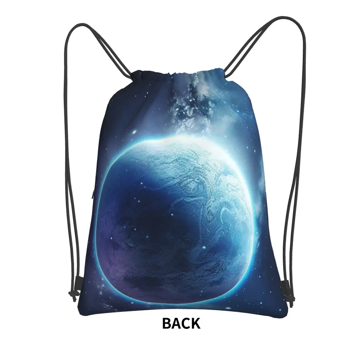 Planet Earth Backpacks Portable Drawstring Bags Sports Bag Book Bags for Man Woman Students