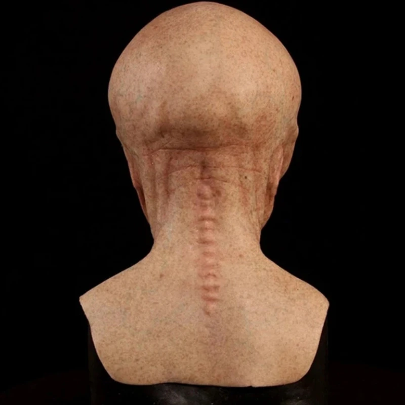 Halloween przerażające lateksowe UFO duże oczy Alien maska na całą głowę dla dorosłych kostium na bal przebierańców Cosplay maska obcy