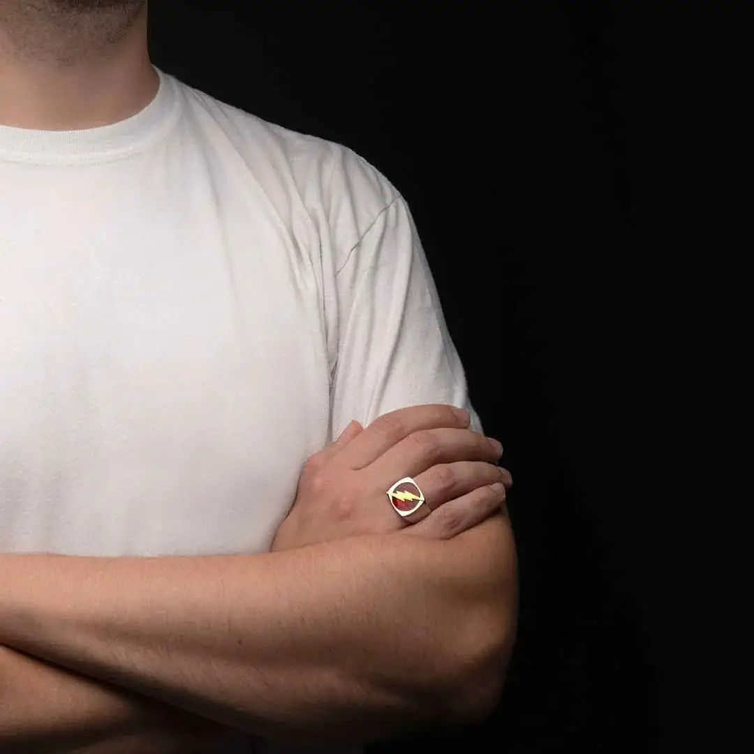 DC فلاش ختم افتتاح حلقة الرجال العصرية شخصية وارنر الطرفية هدية عيد ميلاد #5