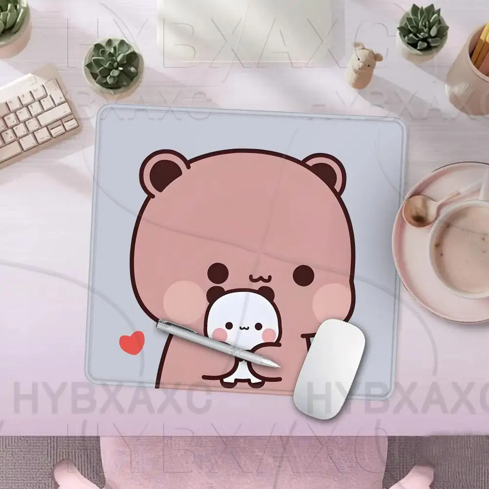 Funny Cartoon Bear Mouse Pad Multiple Sizes Large Square Computer Office Game Table Mats Couple Paired Rubber Anti-slip Mousepad