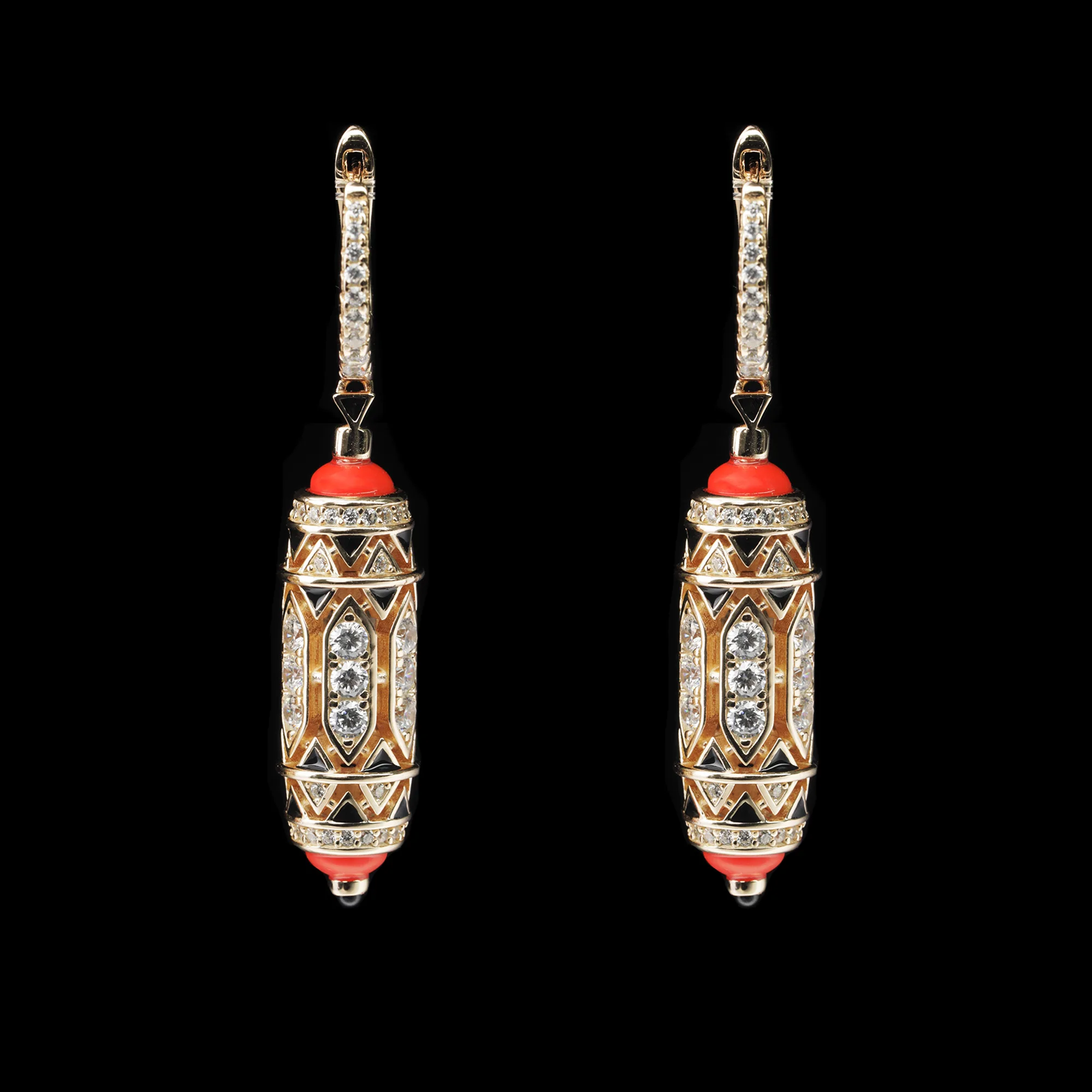 Luxury Art Deco 925 Sterling Silver Drop Earrings Artificial Coral Vintage Fine Jewelry for Women's Engagement Banquet Gifts