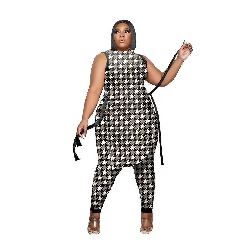 2 Piece Women Set Dashiki African Clothes 2022 Spring Summer New Fashion Sleeveless Top And Pants Suit Party Lady Matching Sets