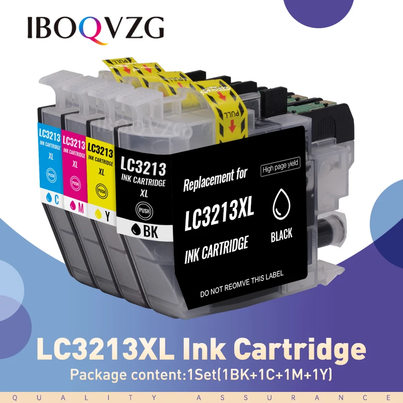 IBOQVZG Compatible Ink Cartridges LC3211 LC3213 for Brother LC 3213 DCP-J772DW DCP-J774DW MFC-J890DW MFC-J895DW Inkjet Printer