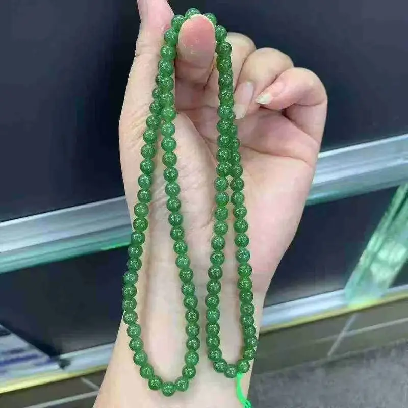 Natural Jade And Hotan Jasper 108 Bead Multi-Loop Bracelet Necklace