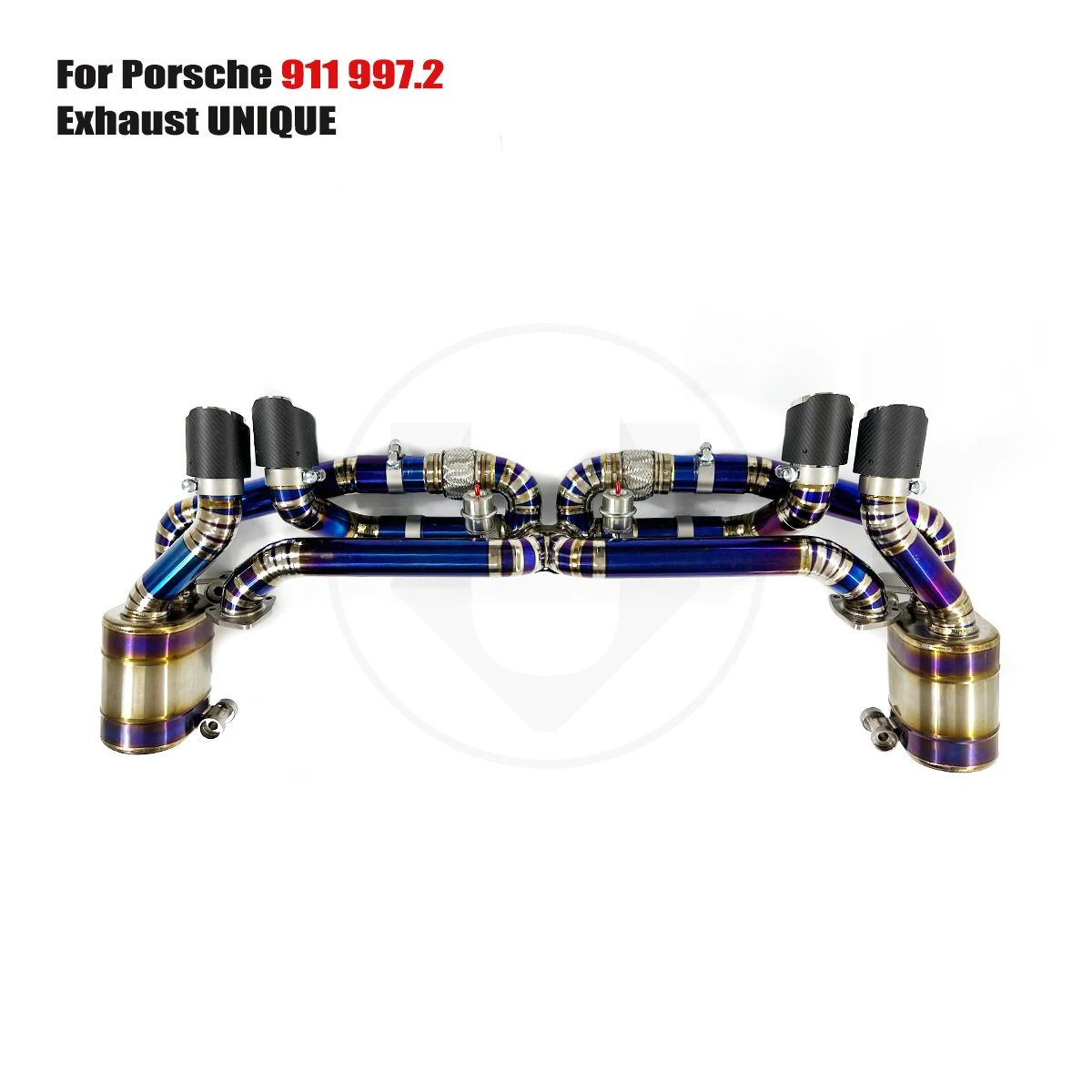 UNIQUE Designs 2010-2012 Porsche 911 997.2 3.6L 3.8L TC4 titanium sports Valved  Exhaust System