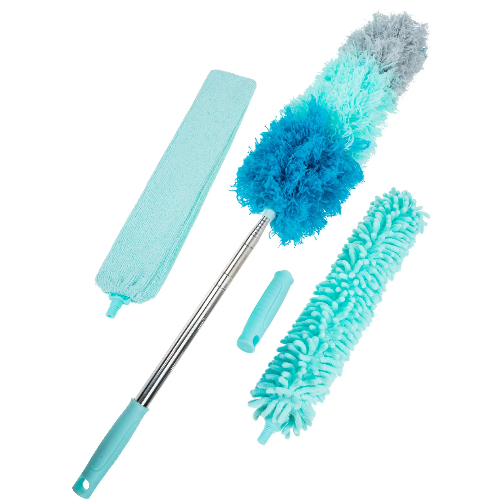 

1Set Premium Chenille Telescopic Duster Extension Pole for Ceiling Fan Spider Web Dust Cleaning Home Mirrors Glass TV Furniture