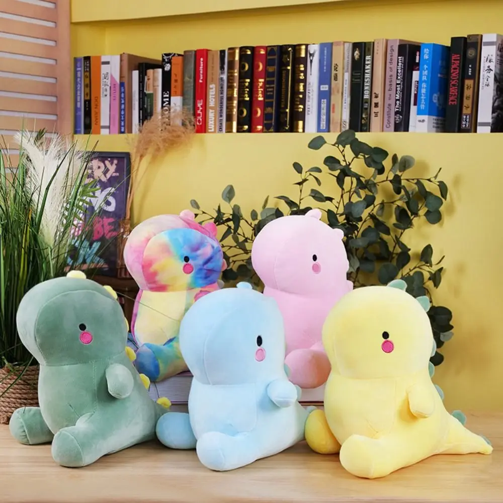 Muñeco de dinosaurio de peluche suave y creativo, muñeco de dinosaurio de dibujos animados de animales de peluche, adornos de juguete de peluche de dinosaurio de 25cm