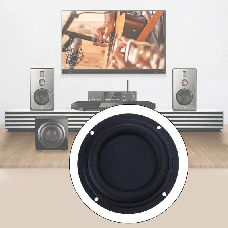 Bass Radiator Speaker Diafragma Tambahan Memperkuat Bass Getaran Membran Radiator Pasif untuk Speaker Woofer DIY