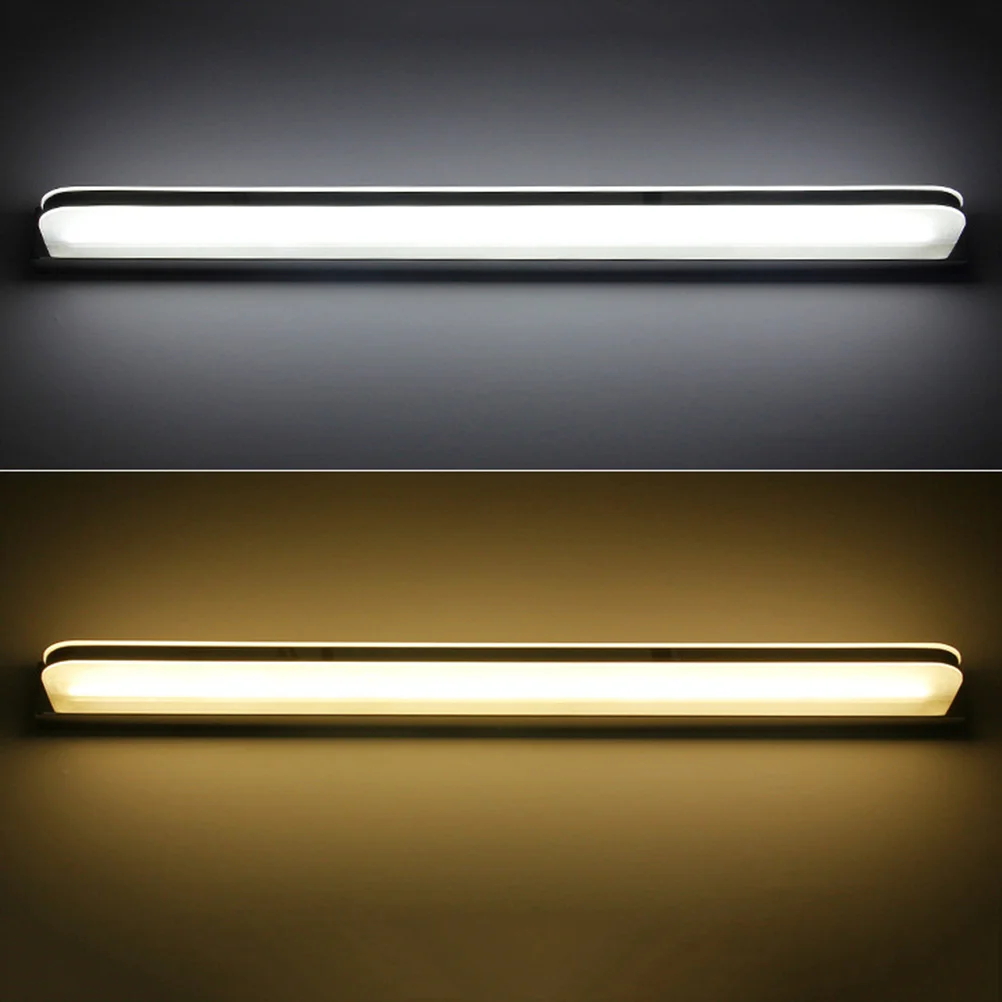 

LED Mirror Front Light Modern Acrylic 7W 42cm Silver Warm Light Makeup Wall Lamp Bedroom Bathroom