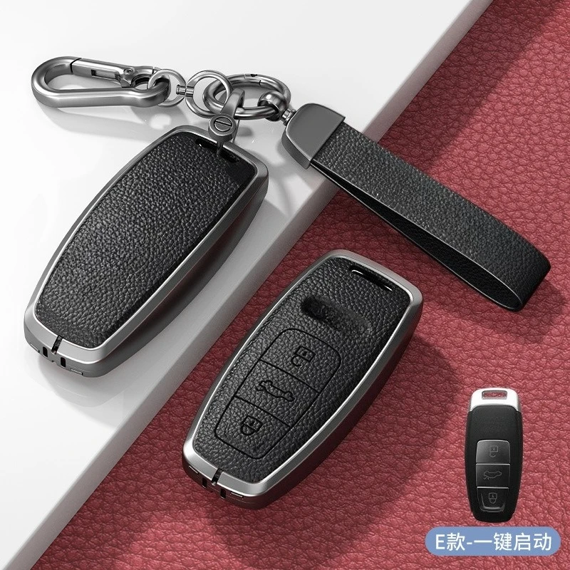 

Подходит для Audi, чехол для ключей из алюминиевого сплава Q5l, специальная пряжка S4, A5, женский, A6l, мужской, A4, автомобильный чехол для ключей Q5, стиль E