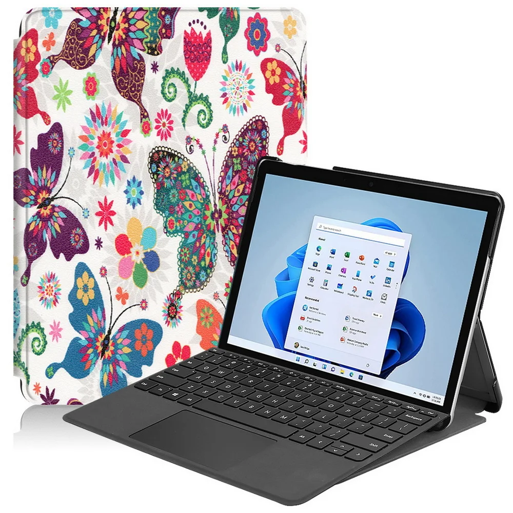 

For Microsoft Surface Go 3 Case PU Leather Shell for Surface Go 2 10.5Inch Shockproof Protective Cover with Kickstand Function