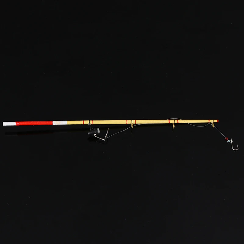 1 قطعة 1:12 دمية مصغرة الصيد أداة لعبة مجسمة دمى منزل الصيد رود القطب