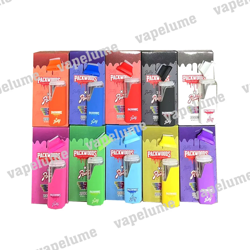 Runtz Vape Pen 1000mg Packwoods Disposable Electric Cigarettes Pod Start Kit Sponger Protect Display Box Sticker Customize