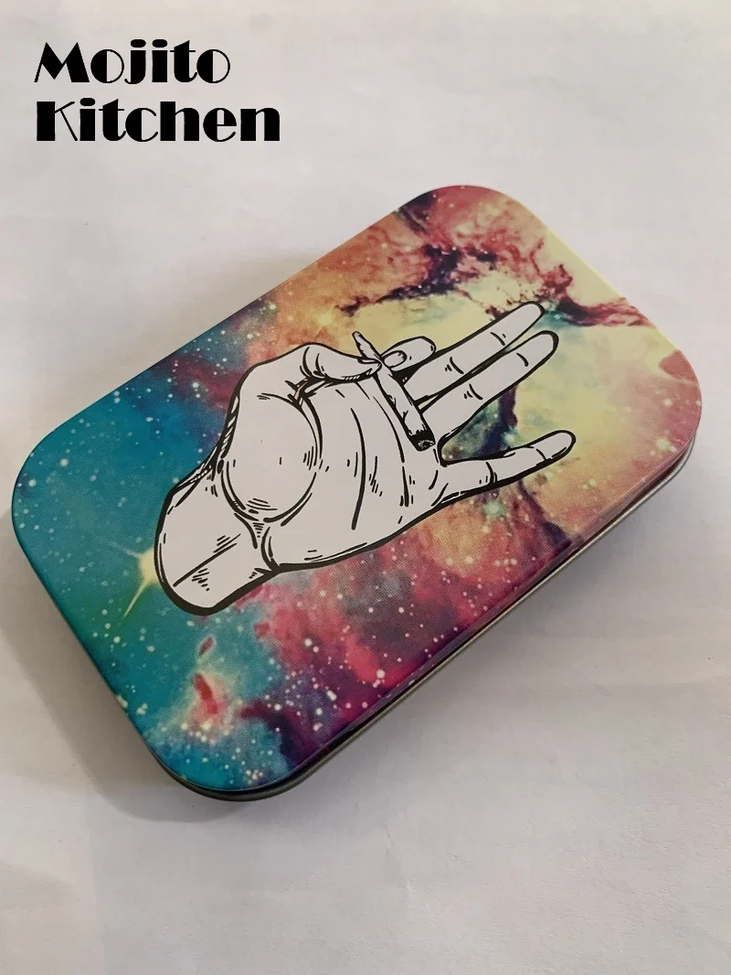 Cigarette Case Box Black Tobacco Storage humidor rolling paper box Jewelry Candy Coin Key Organizer Tin Flip Gifts Sealed